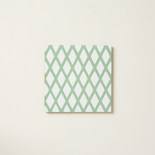 Green Lattice Cement Tile