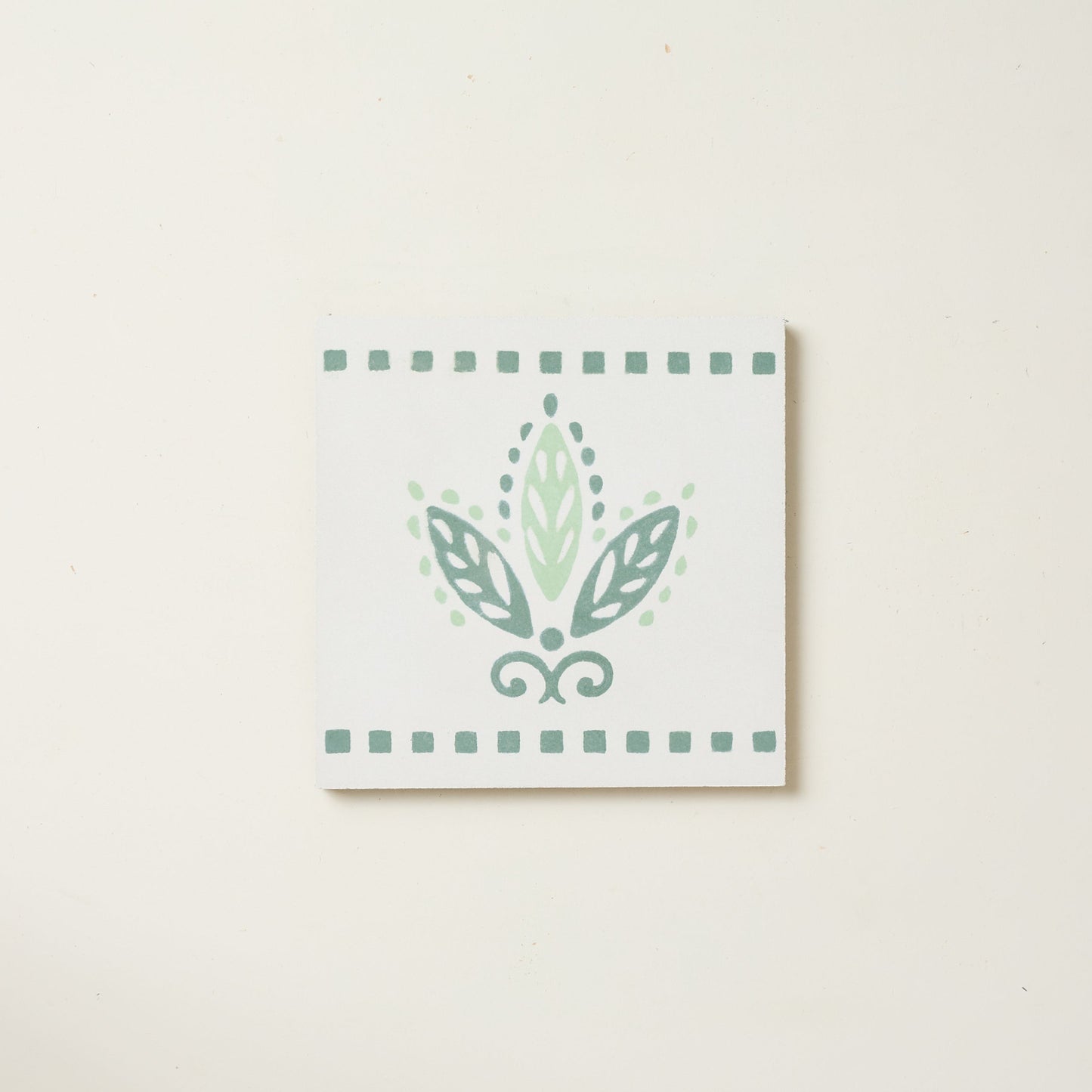 Green Urn Border Cement Tile