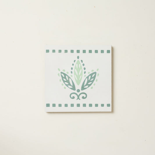 Green Urn Border Cement Tile