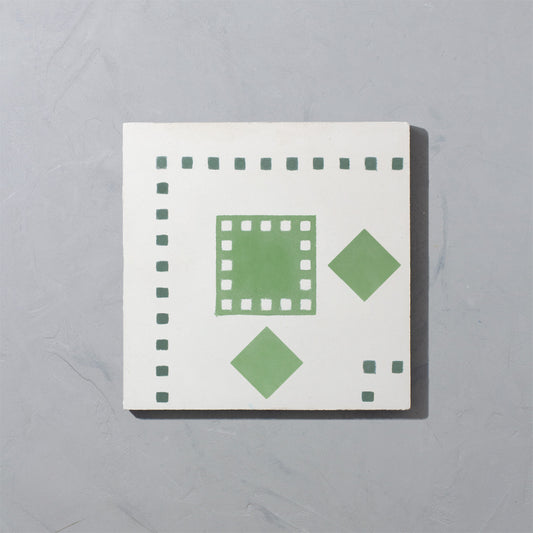 Green Diamond Corner Cement Tile
