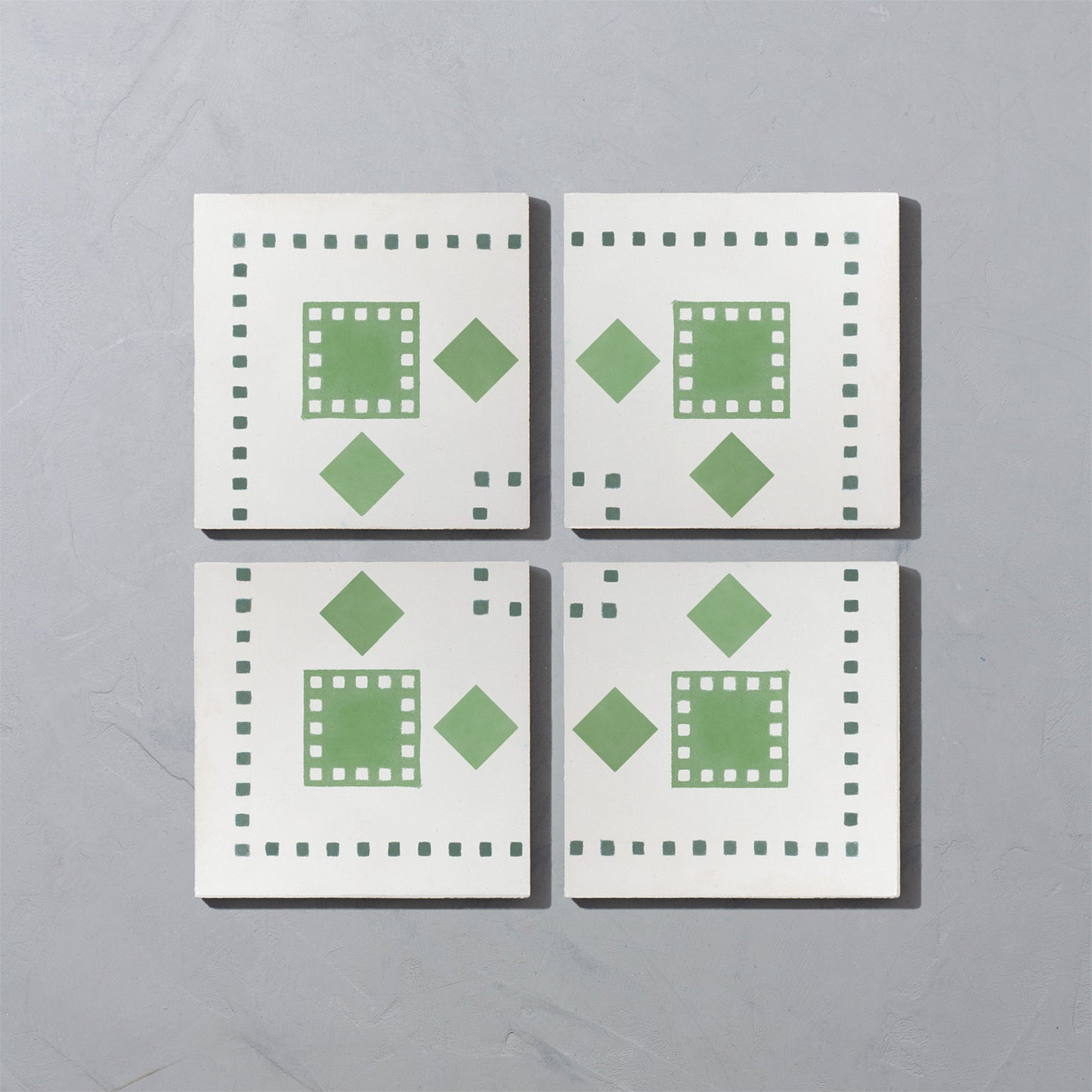 Green Diamond Corner Cement Tile