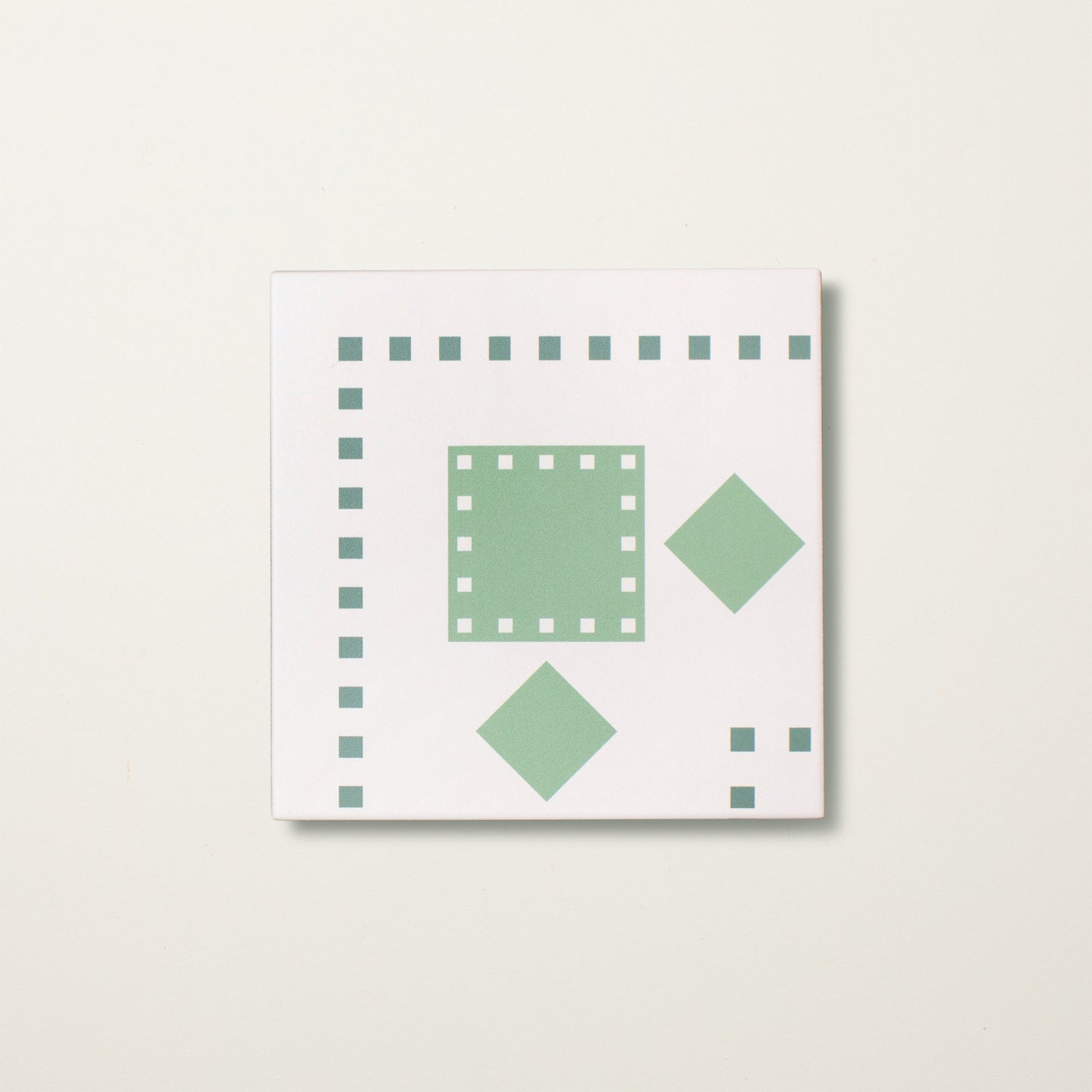 Green Diamond Corner Porcelain Tile