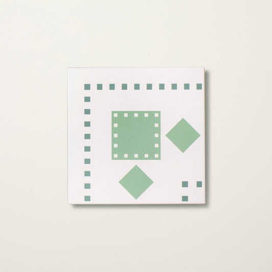 Green Diamond Corner Porcelain Tile