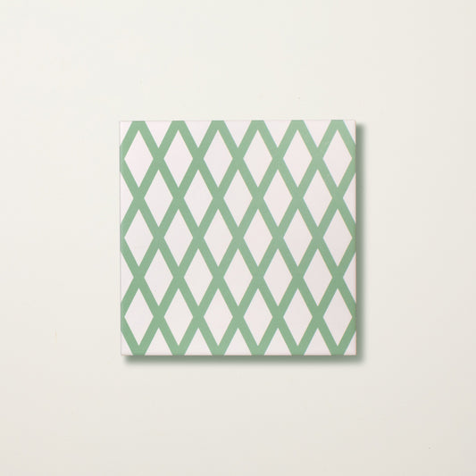 Green Lattice Porcelain Tile