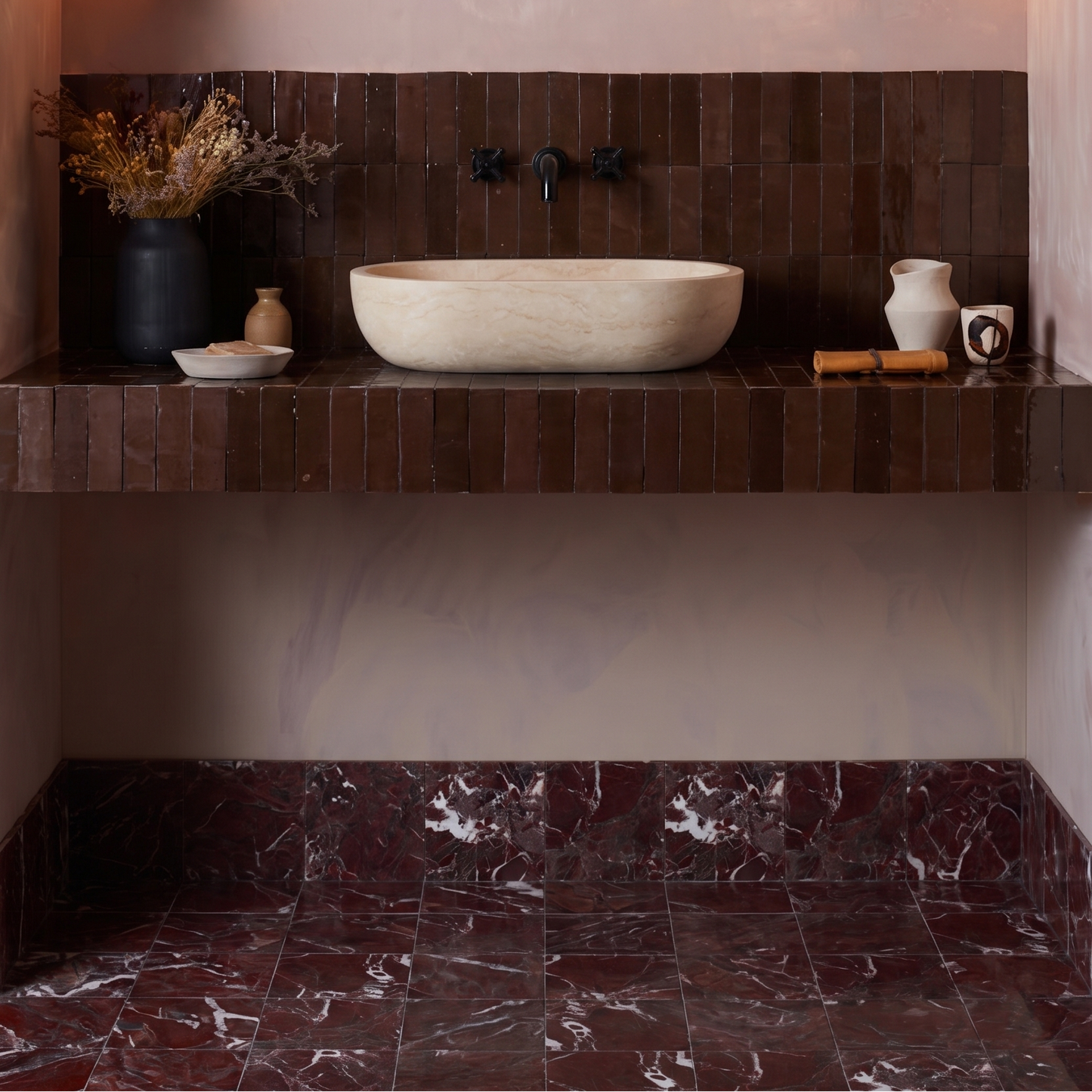 Negroni Square Honed Marble