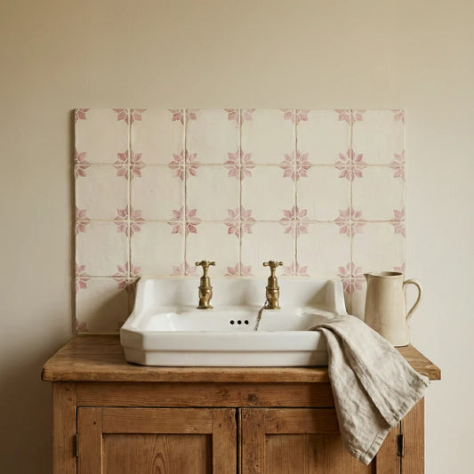 Rediscovered Iris Petalo Glazed Tile