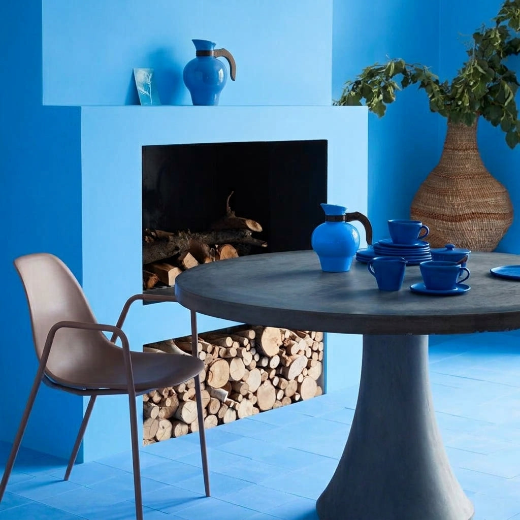 Minster Light Blue Square Cement Tile