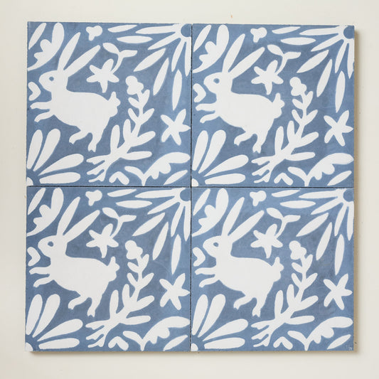 Jardín de Luna Rabbit Cement Tile