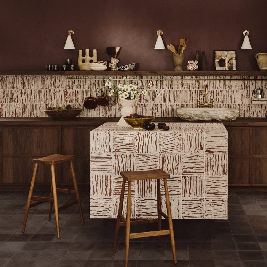 Henry Holland Studio Pour Rust Square Tile | Bert & May