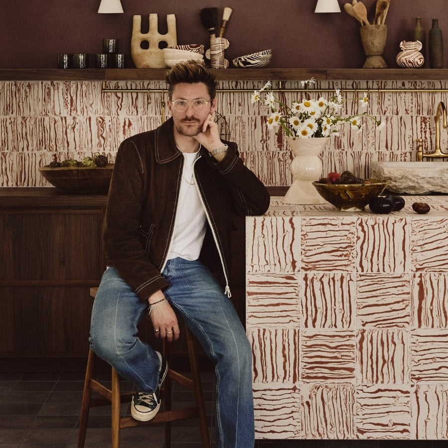 Henry Holland Studio Pour Rust Square Tile | Bert & May