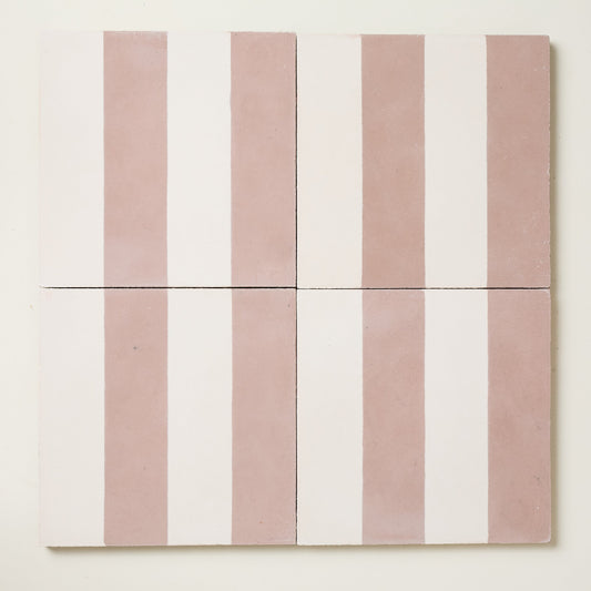 Pork Pie Wide Stripe Cement Tile