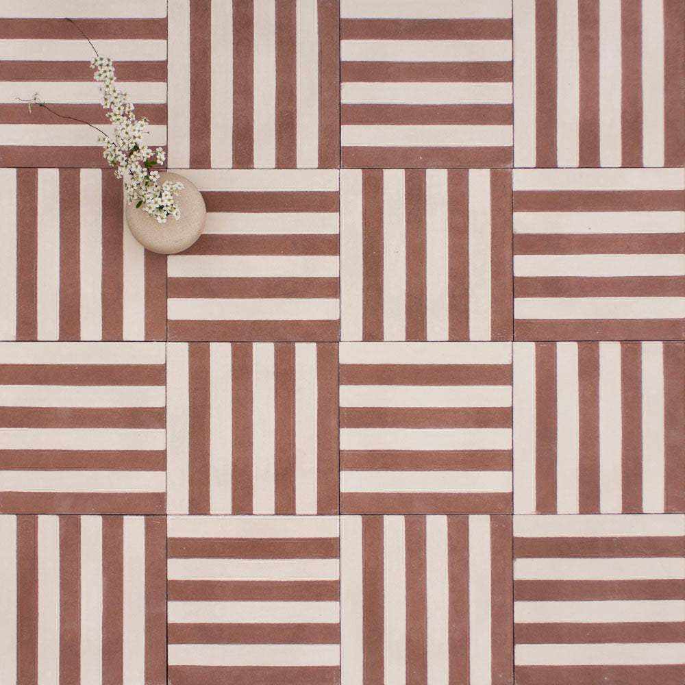Pork Pie Midi Stripe Cement Tile
