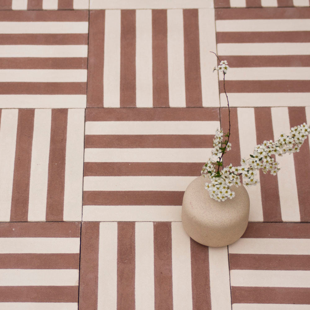 Pork Pie Midi Stripe Cement Tile