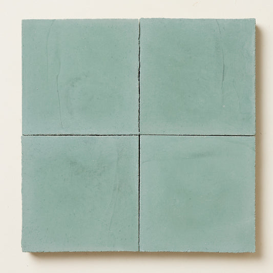 Tealish Square Cement Tile