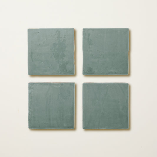 Tealish Glazed Square