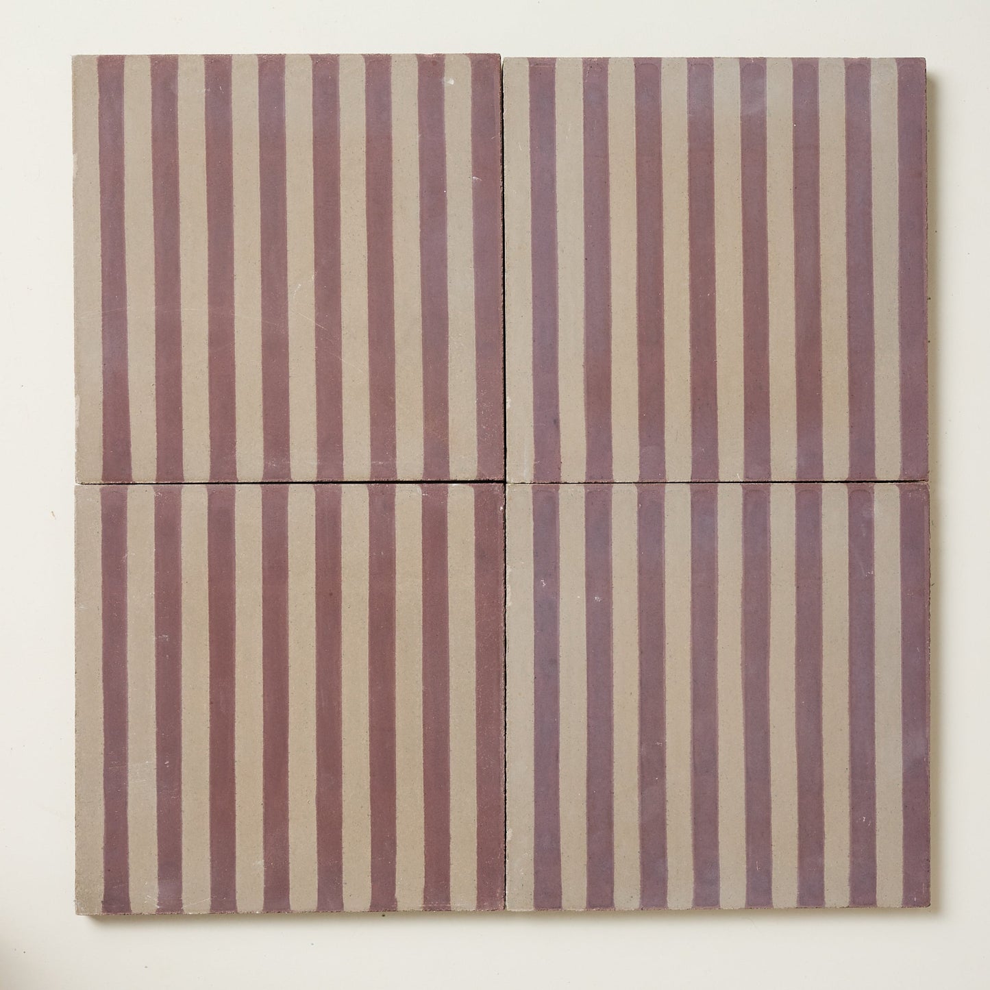 Madder Skinny Stripe Cement Tile