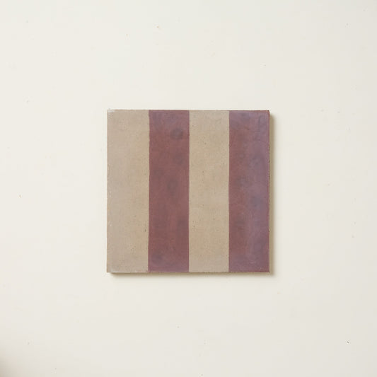 Madder Wide Stripe Cement Tile