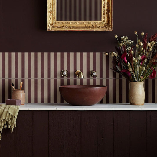 Madder Midi Stripe Cement Tile