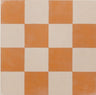 Mini Chequerboard Strong Brew Cement Tile