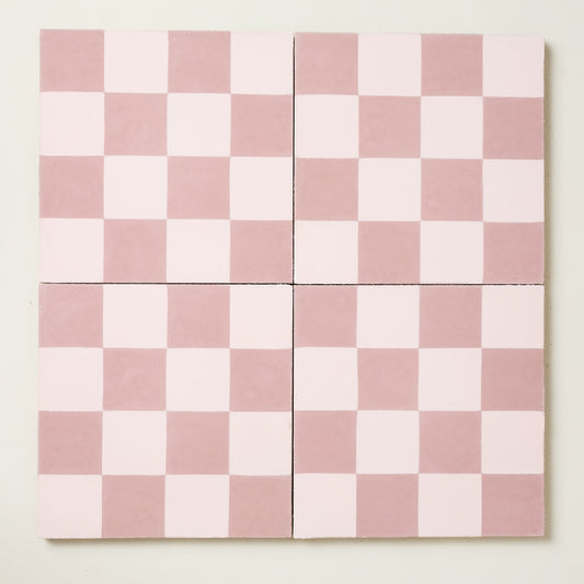 Mini Chequerboard Anchovy Cement Tile