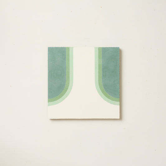 Moclin Arch Tealish Cement Tile