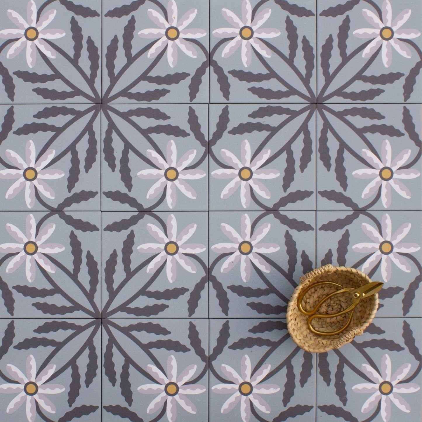 Montauk Daisy Scattering Sky Porcelain Tile
