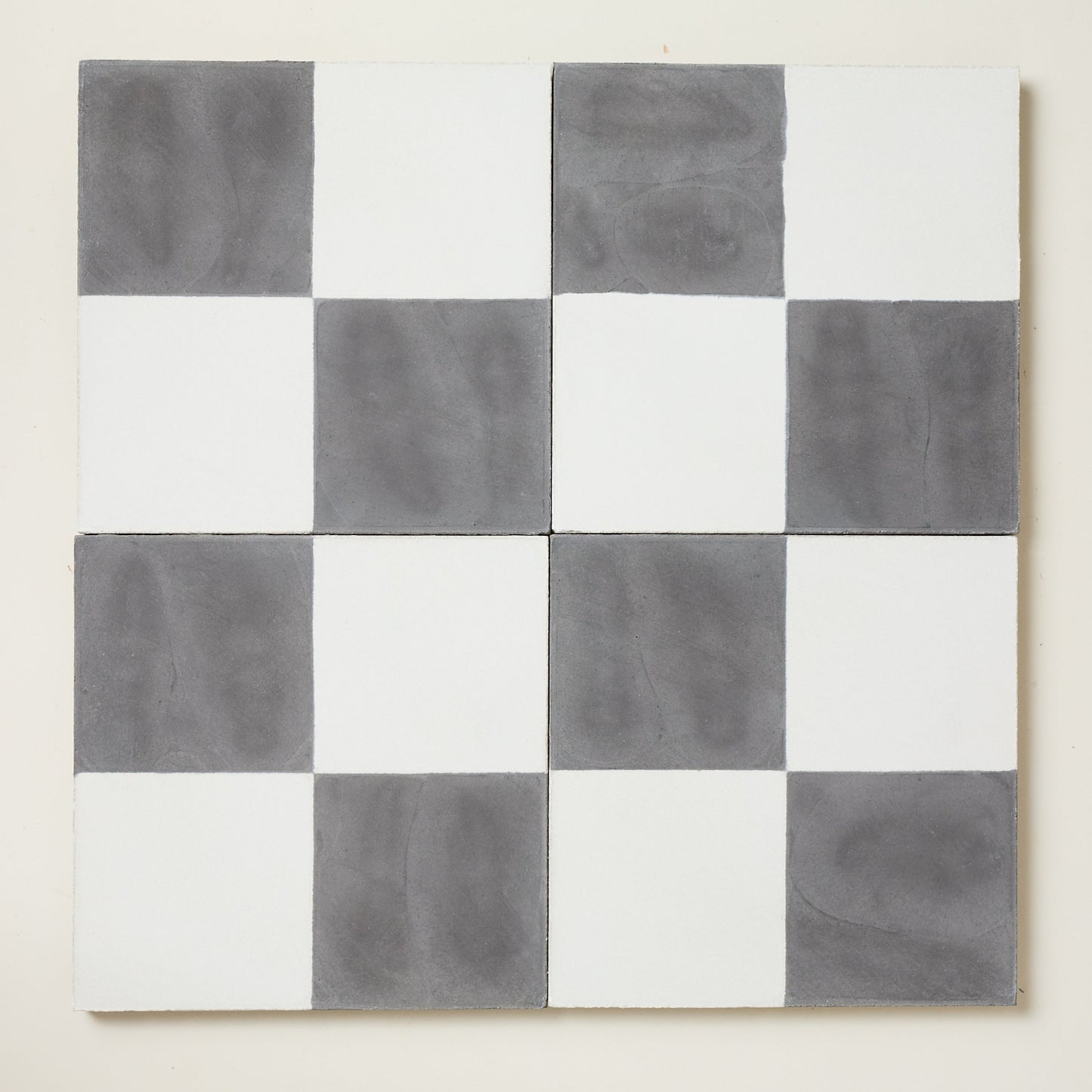 Soot Chequerboard Cement Tile