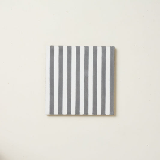 Soot Skinny Stripe Cement Tile