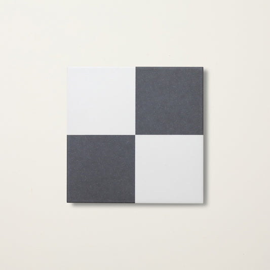 Soot Chequerboard Porcelain Tile