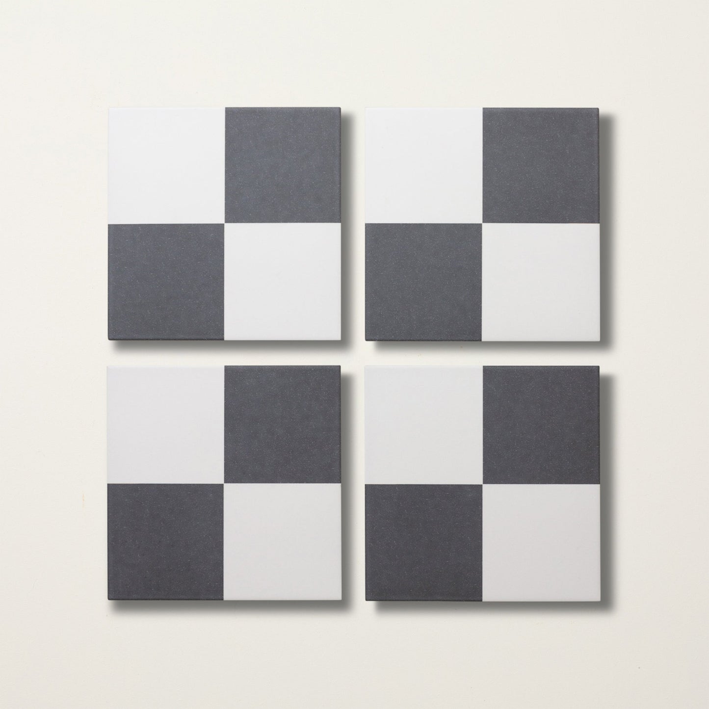 Soot Chequerboard Porcelain Tile