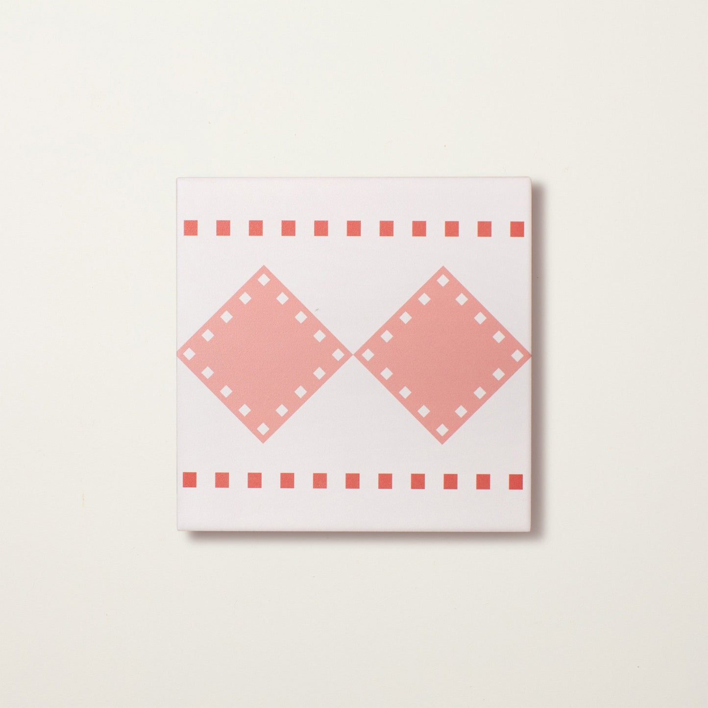 Pink Diamond Border Porcelain Tile