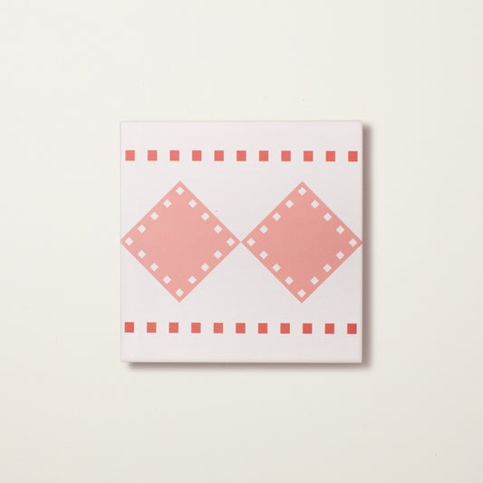 Pink Diamond Border Porcelain Tile