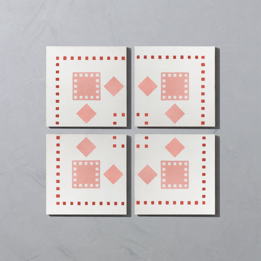 Pink Diamond Corner Cement Tile