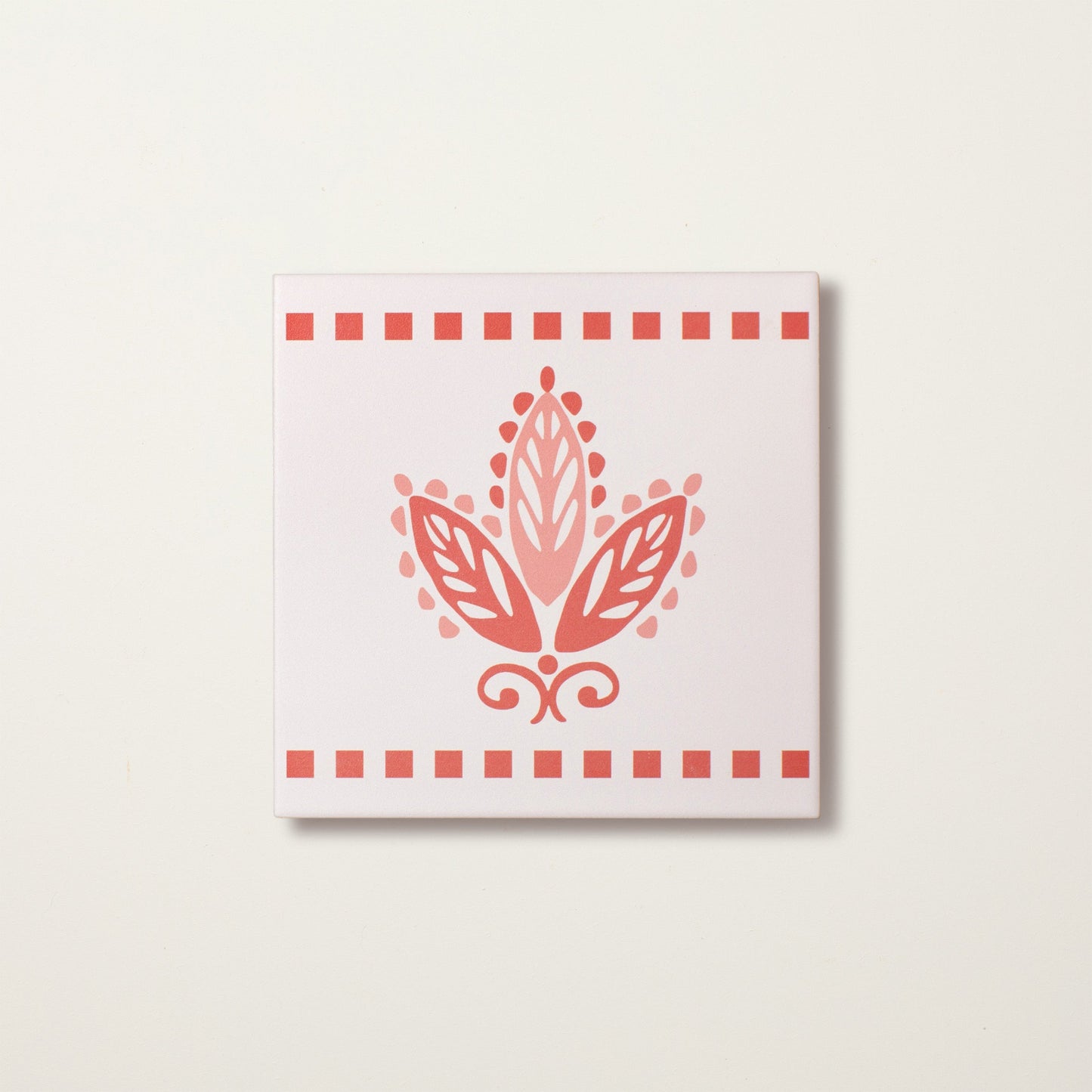 Pink Urn Border Porcelain Tile
