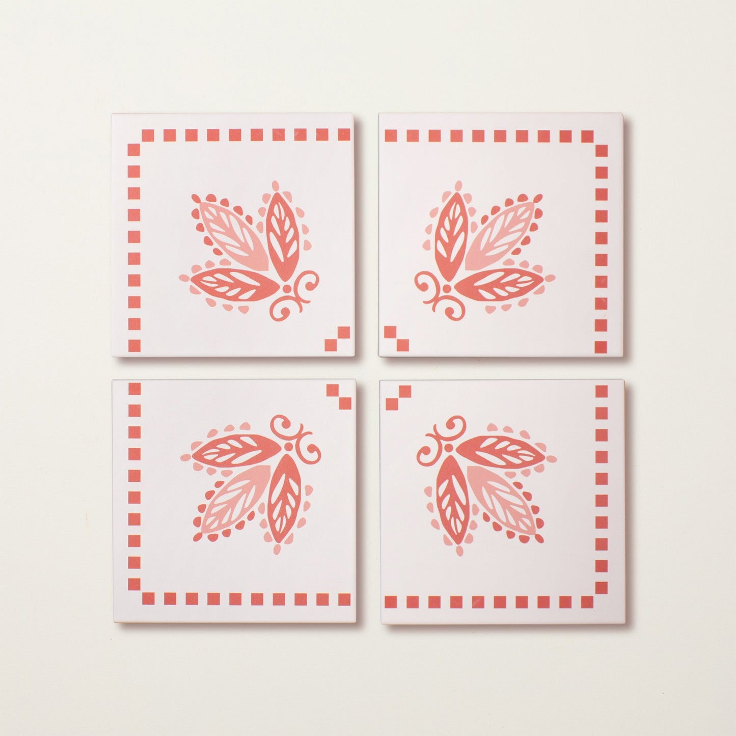 Pink Urn Corner Porcelain Tile