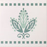 Green Urn Border Porcelain Tile