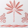 Pink Palm Border Porcelain Tile