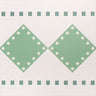 Green Diamond Border Porcelain Tile