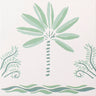 Green Palm Border Porcelain Tile