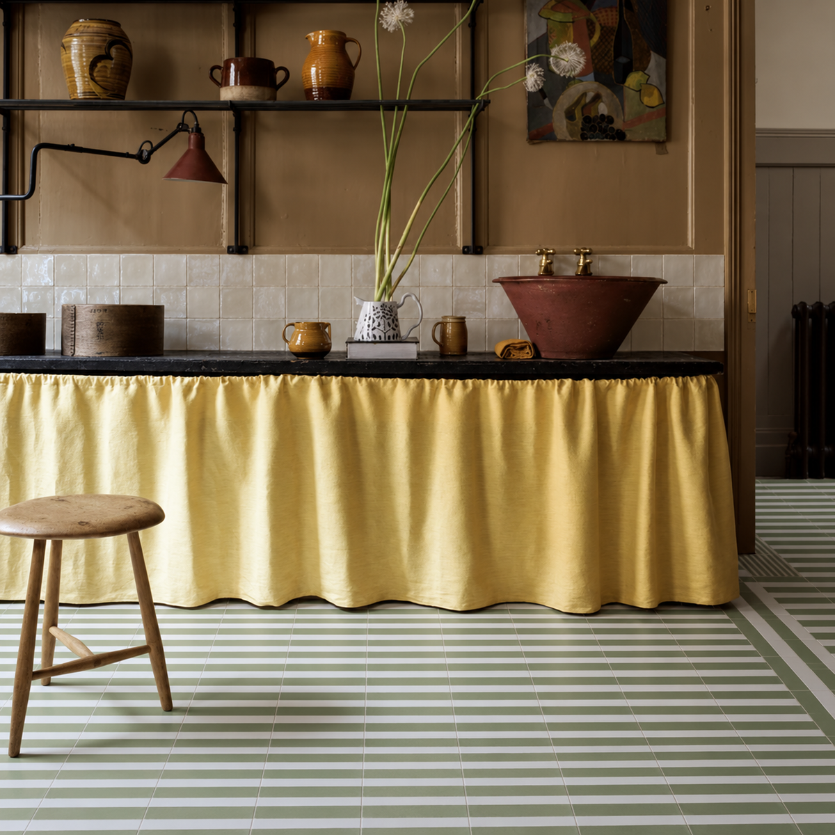 Mulch Midi Stripe Porcelain Tile