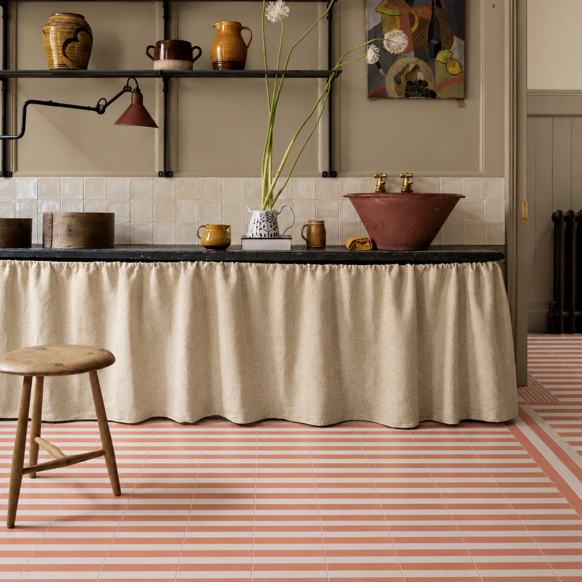 Midi Stripe in Rusty Porcelain