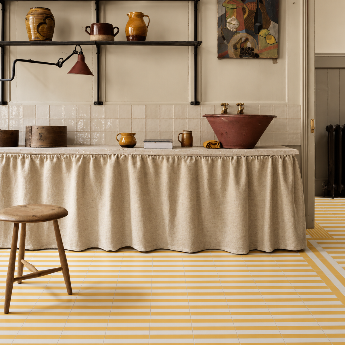 Midi Stripe in Squeezed Porcelain