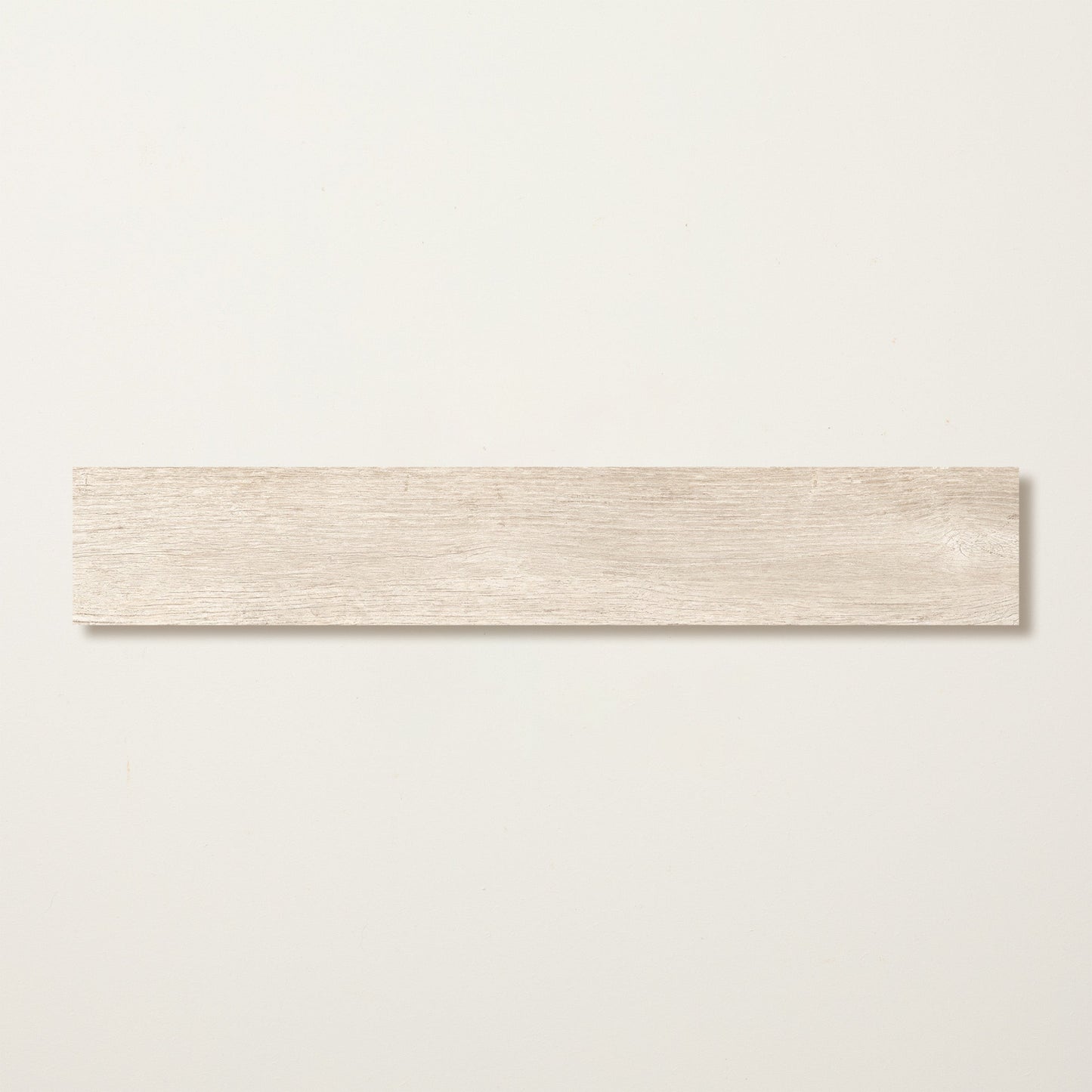 Rectangular wood effect floor tile on a light gray background
