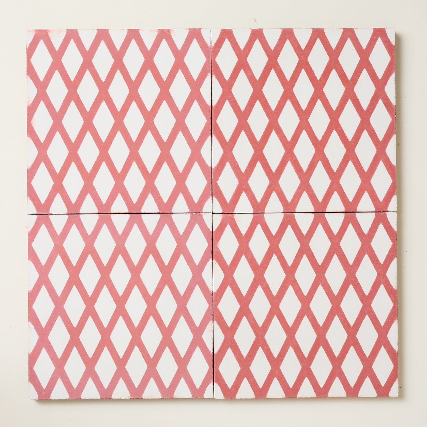 Red Lattice Cement Tile