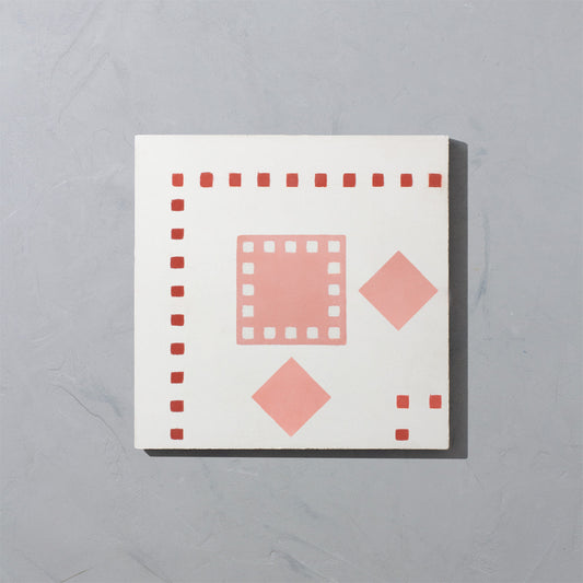 Pink Diamond Corner Cement Tile