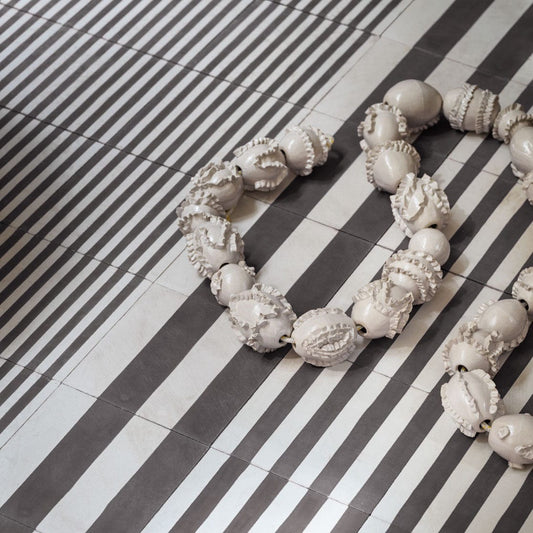 Soot Midi Stripe Cement Tile