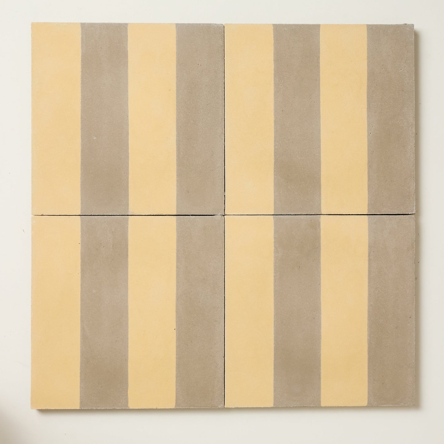 Grubby Yellow Wide Stripe Cement Tile