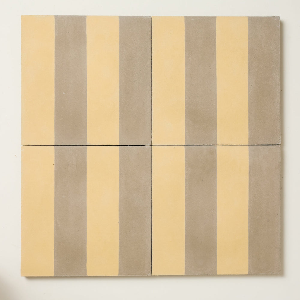 Sweet Yellow Wide Stripe Cement Tile – Bert & May