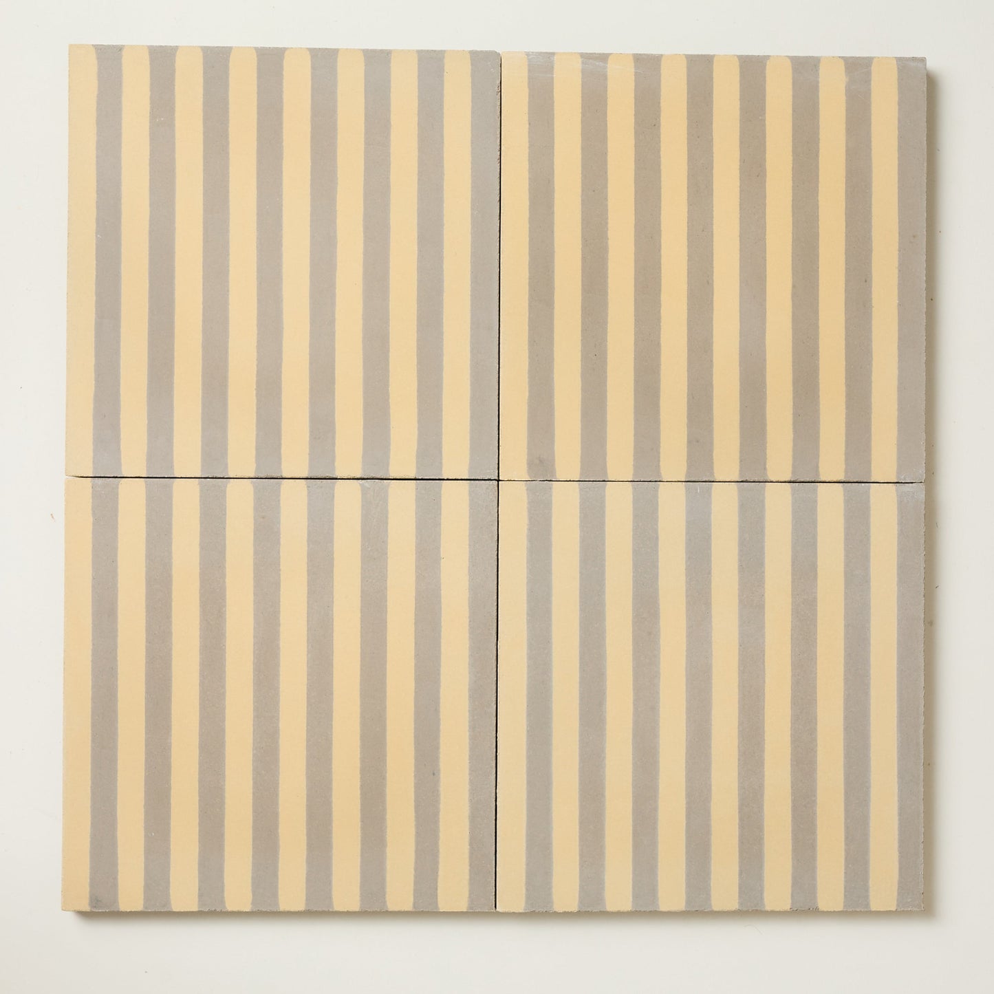 Grubby Yellow Skinny Stripe Cement Tile