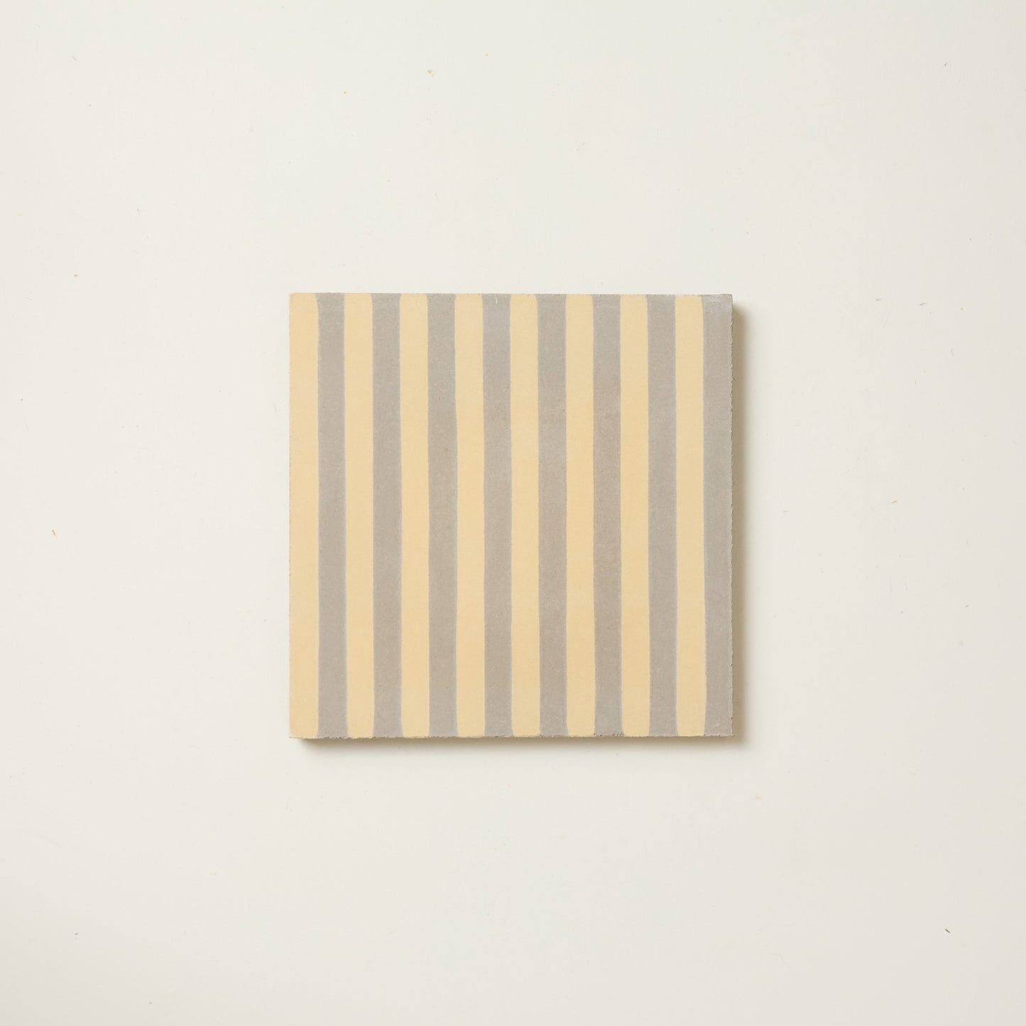 Grubby Yellow Skinny Stripe Cement Tile
